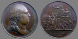 World Coins - France - Louis XVIII - Æ Medal - The King enters Paris - 1814