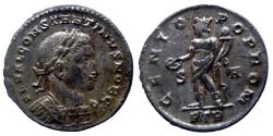 Ancient Coins - Constantine I Caesar -  Follis - GENIO POP ROM - Trier - RIC.719b - silvering