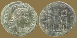 Ancient Coins - Constantine II - Ae reduced follis - GLORIA EXERCITVS - Trier mint