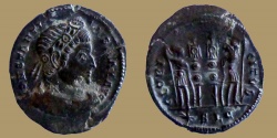 Ancient Coins - Constantine I - AE reduced Follis - GLORIA EXERCITVS - Lyon