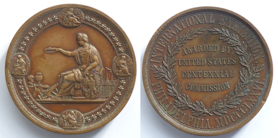 USA - Medal 1876 – International Exhibition - Philadelphia USA - Medal 1876 – International Exhibition - Philadelphia