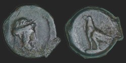 Ancient Coins - LOKRIS, Bruttium - AE24 - Zeus