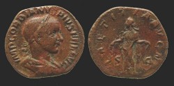 Ancient Coins - Gordianus III - Sestertius - LAETITIA AVG N