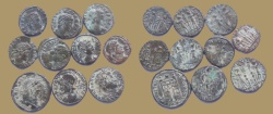 Ancient Coins - Lot of 10 Roman coins - mainly Lyon and Trier mint