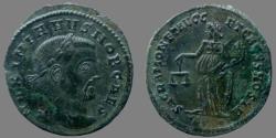 Ancient Coins - GALERIUS as Caesar - Ae Follis - SACRA MONET AVGG ET CAESS NOSTR - Ticinum - Ric. VI 44b
