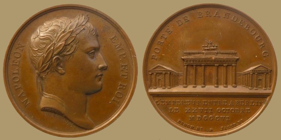 France Napoleon Ier Ae Medal Entree A Berlin 1806 Bramsen 546