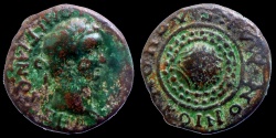 Ancient Coins - Domitian - AE 22 - Macedonian shield - Koinon of Madedon