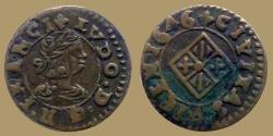 World Coins -  Spain -  Catalonia Louis XIII of France -  AE Dinero 1646 - Vich - RARE and quality