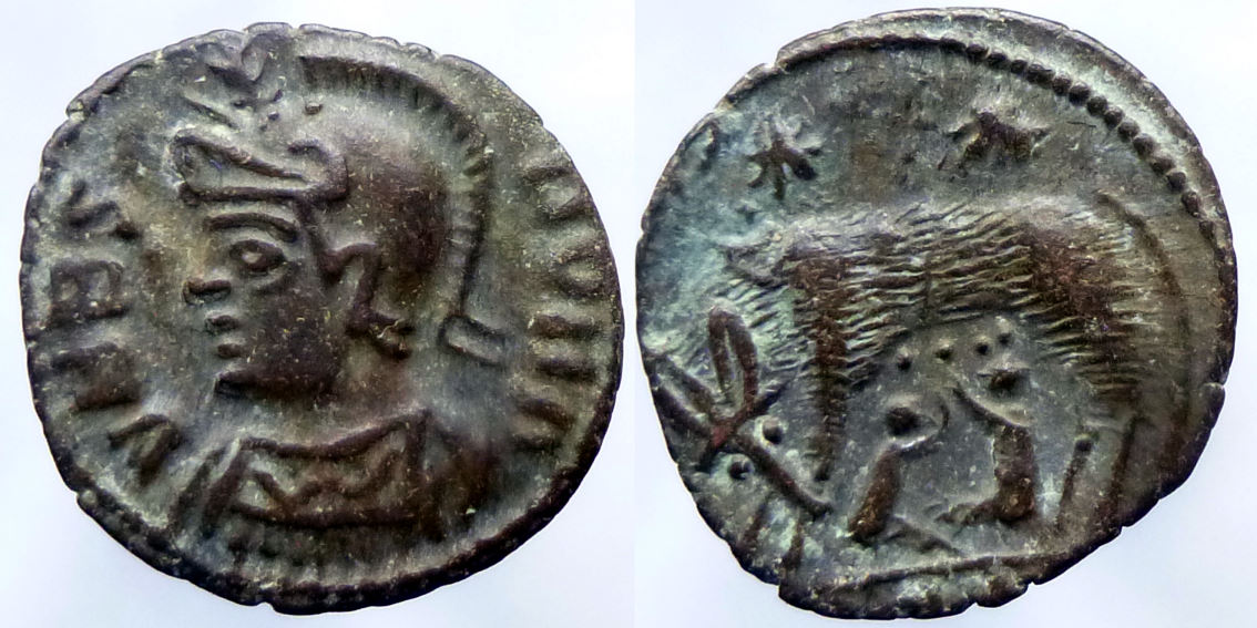 URBS ROMA - Ae nummus - imitation - Portrait | Roman Imperial Coins