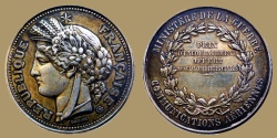 World Coins - France - AR 41 mm Medal - COMMUNICATIONS AERIENNES / COLOMBIERS CIVILS - 1870