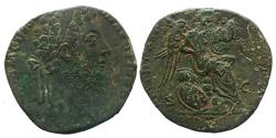 Ancient Coins - COMMODUS - AE Sestertius -VICT BRIT - RIC.452