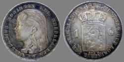 World Coins - NETHERLANDS - Wilhelmina I  1890-1948 - Gulden 1897 - KM.117