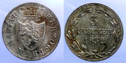 World Coins - Nassau 3 kreuzer 1832