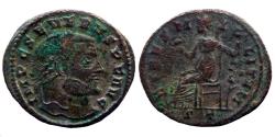 Ancient Coins - Severus II Avg - AE Follis - FIDES MILITVM - Ticinum - RIC. 73 - scarce