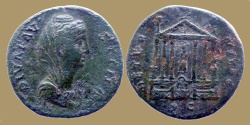 Ancient Coins - FAUSTINA Maior - AE Sestertius - AERTERNITAS - Temple - VERY RARE