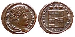 Ancient Coins - Constantinus - AE reduced Follis - PROVIDENTIAE AVGG - Trier - RIC.504 - portrait
