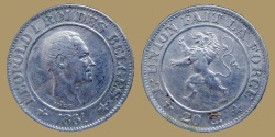 World Coins - Belgium - Leopold I - 20 centimes 1861 - nice quality