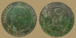 World Coins - FRANCE - Napoleon III - 10 centimes 1861 A = Paris