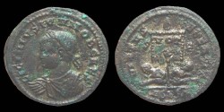 Ancient Coins - Licinius II - AE reduced Follis - VIRTVS EXERCIT - Siscia
