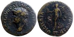 Ancient Coins - Nero - Dupondius - VICTORIA AVGVSTI - Lyon - RIC. 410
