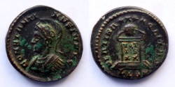 Ancient Coins - Constantine II Caesar - AE Reduced Follis - BEATA TRANQLITAS - London mint