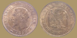 World Coins - France - Napoleon III - 1 centime 1853 A - UNC