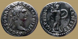 Ancient Coins - DOMITIAN - AR Denarius - Minerva- RIC.454 Rare