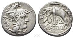 Ancient Coins - C. CAECILIUS METELLUS CAPRARIUS. Denarius (125 BC). Rome.
