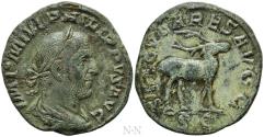 Ancient Coins - PHILIP I 'THE ARAB' (244-249). Sestertius. Rome. Saecular Games/1000th Anniversary of Rome issue.