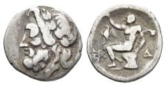 Ancient Coins - ARKADIA. Arkadian League. Megalopolis. Triobol - Hemidrachm (Circa 175-168 BC).
