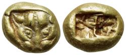 Ancient Coins - IONIA. Uncertain. EL Hekte - 1/6 Stater (Circa 600-550 BC).