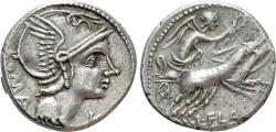 Ancient Coins - L. FLAMINIUS CHILO. Denarius (109-108 BC). Rome.