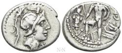 Ancient Coins - C. MALLEOLUS C. F. Denarius (118 BC). Rome.