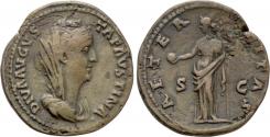 Ancient Coins - DIVA FAUSTINA I (Died 140/1). As. Rome. Struck under Antoninus Pius.