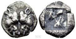 Ancient Coins - LESBOS. Uncertain. AR 1/12 Stater (Circa 5th century BC).