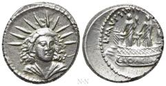 Ancient Coins - L. MUSSIDIUS LONGUS. Denarius (42 BC). Rome.