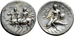 Ancient Coins - CALABRIA. Tarentum. Nomos (Circa 280-272 BC).