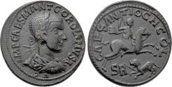 Ancient Coins - A Large Roman Imperial Coin with a Lively Hunting Scene