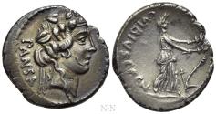 Ancient Coins - C. VIBIUS C.F. C.N. PANSA CAETRONIANUS. Denarius (48 BC). Rome.