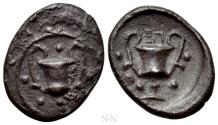 Ancient Coins - CALABRIA. Tarentum. Obol (Circa 280-228 BC).