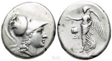 Ancient Coins - PAMPHYLIA. Side. Tetradrachm (Circa 205-100 BC). Dein-, magistrate.