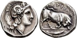 Ancient Coins - LUCANIA. Thourioi. Nomos (Circa 400-350 BC).