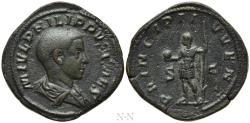 Ancient Coins - PHILIP II (Caesar, 244-247). Sestertius. Rome.