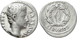 Ancient Coins - AUGUSTUS (27 BC-14 AD). Denarius. Uncertain mint in Spain, possibly Colonia Patricia