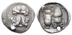Ancient Coins - THRACE. Thasos. Diobol (Circa 412-404 BC).