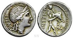 Ancient Coins - M. HERENNIUS. Denarius (108-107 BC). Rome.