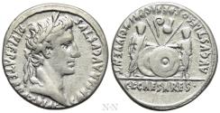 Ancient Coins - AUGUSTUS (27 BC-14 AD). Denarius. Lugdunum.