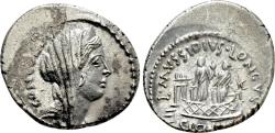 Ancient Coins - L. MUSSIDIUS LONGUS. Denarius (42 BC). Rome.