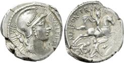 Ancient Coins -  P. FONTEIUS P.F. CAPITO. Denarius (55 BC). Rome. 