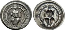 World Coins - GERMANY. Halberstadt (Bistum). Ulrich I von Reinstein (1149-1160). Bracteat.